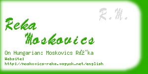 reka moskovics business card